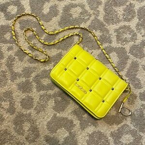 Bebe Faux Quilted Leather Crossbody Purse